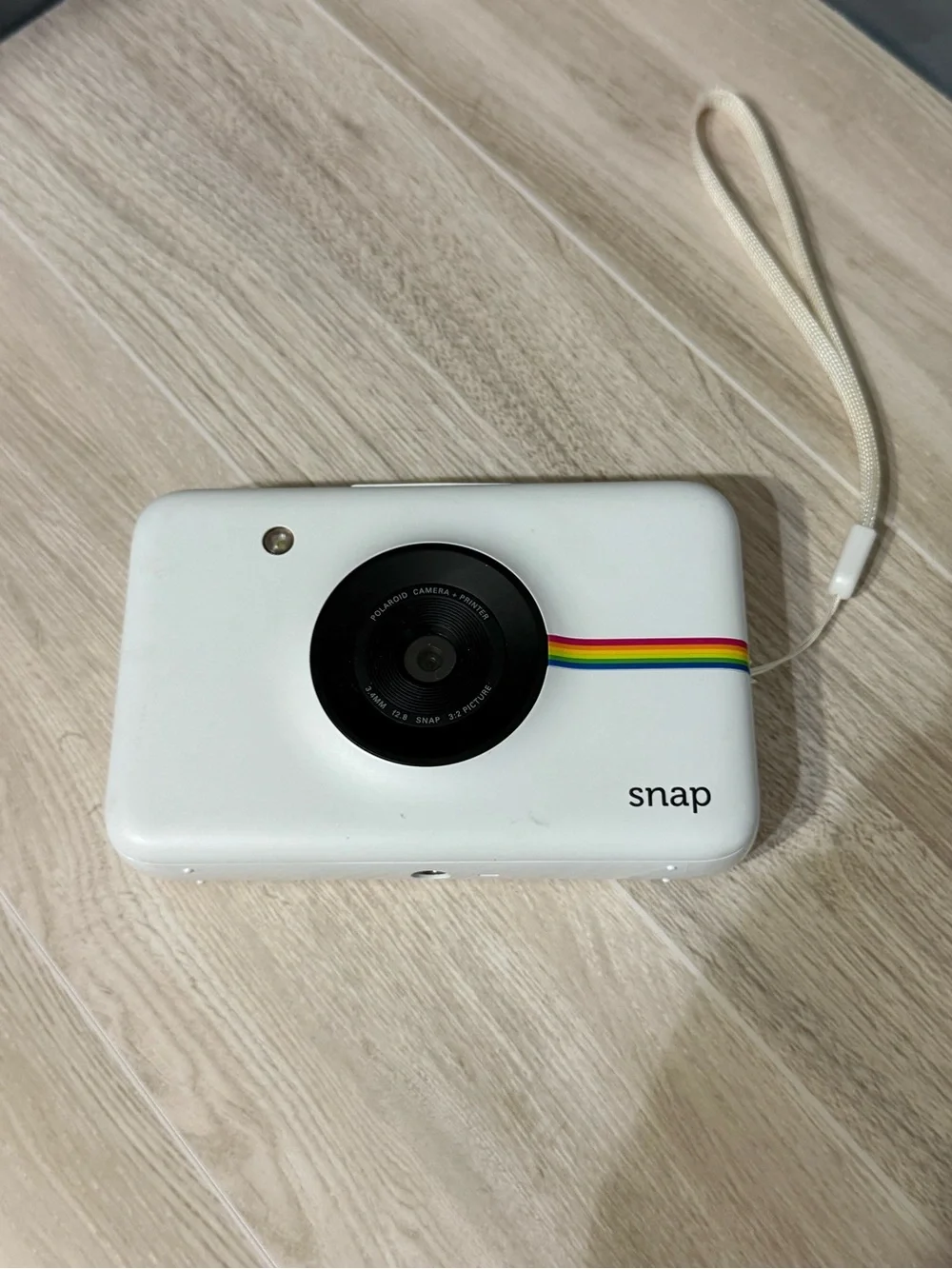 Polaroid Snap Instant Camera - White with Rainbow Accent